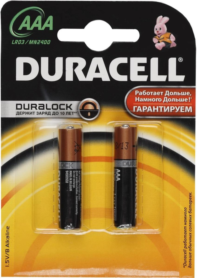 Батарейки AAA Duracell Basic LR03-2BL (2 шт)