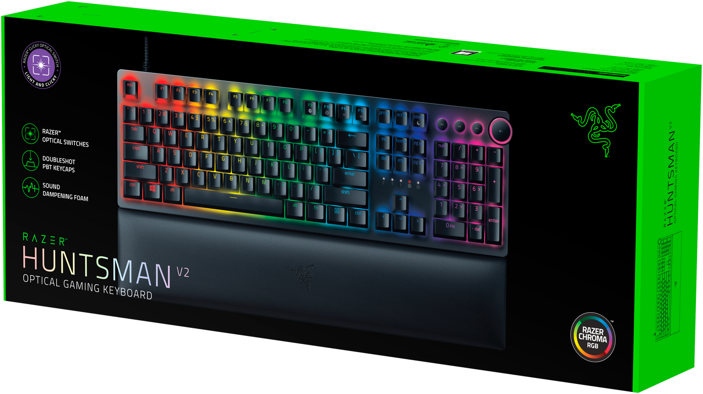 Игровая клавиатура Razer Huntsman V2 (Purple Switch) - Russian Layout Gaming Keyboard Razer Huntsman V2 (Purple Switch)