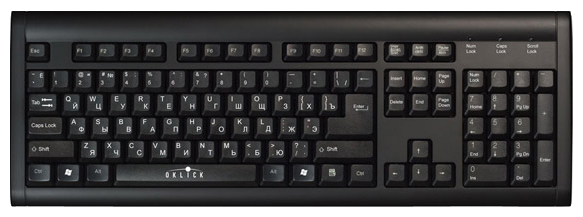 Клавиатура Oklick 120M (черный, USB, мембранная, 1.5 м, 102 кл., полноразмерная) [ 120M ]