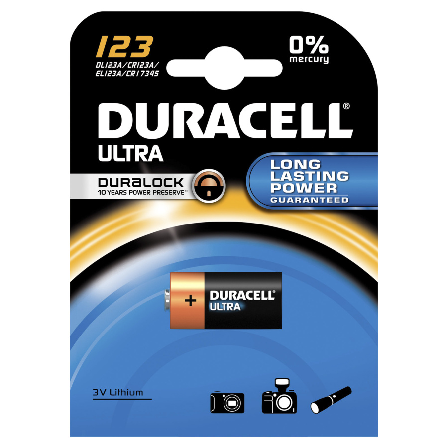 Батарейка CR123 Duracell CR123 ULTRA (1 шт) [ CR17345 ]