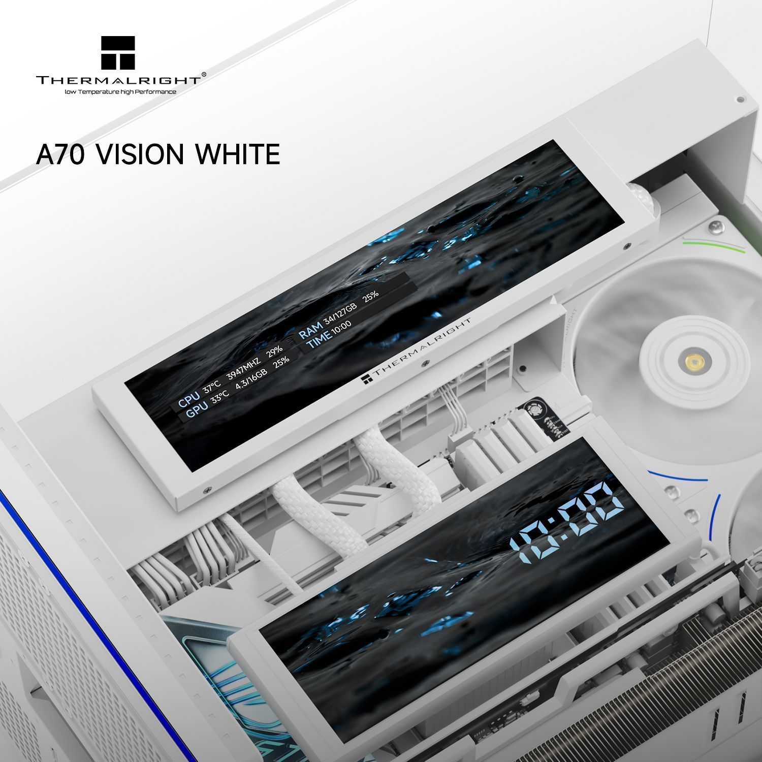 Корпус без блока питания Thermalright TR-A70 Vision White FAN5-C (TR-A70 Vision White FAN5-C)