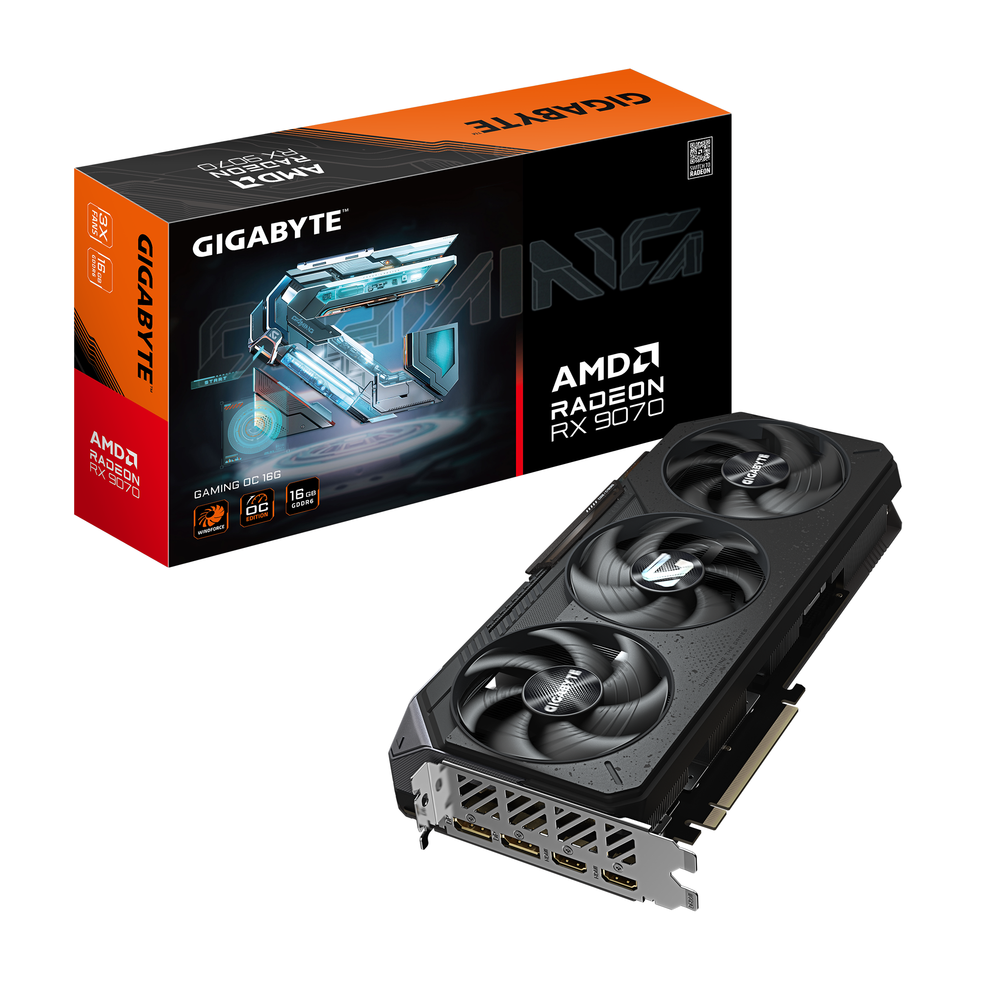 Видеокарта Видеокарта GIGABYTE GV-R9070GAMING OC-16GD